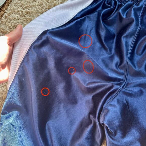 Vintage 90s Nike Navy Track Pants Snap Button Mens Size M - Picture 15 of 16